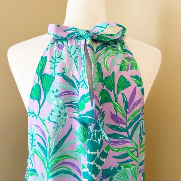 Lilly Pulitzer Rori Halter Top in Purple Iris on the Chase - Large - Picture 5 of 13
